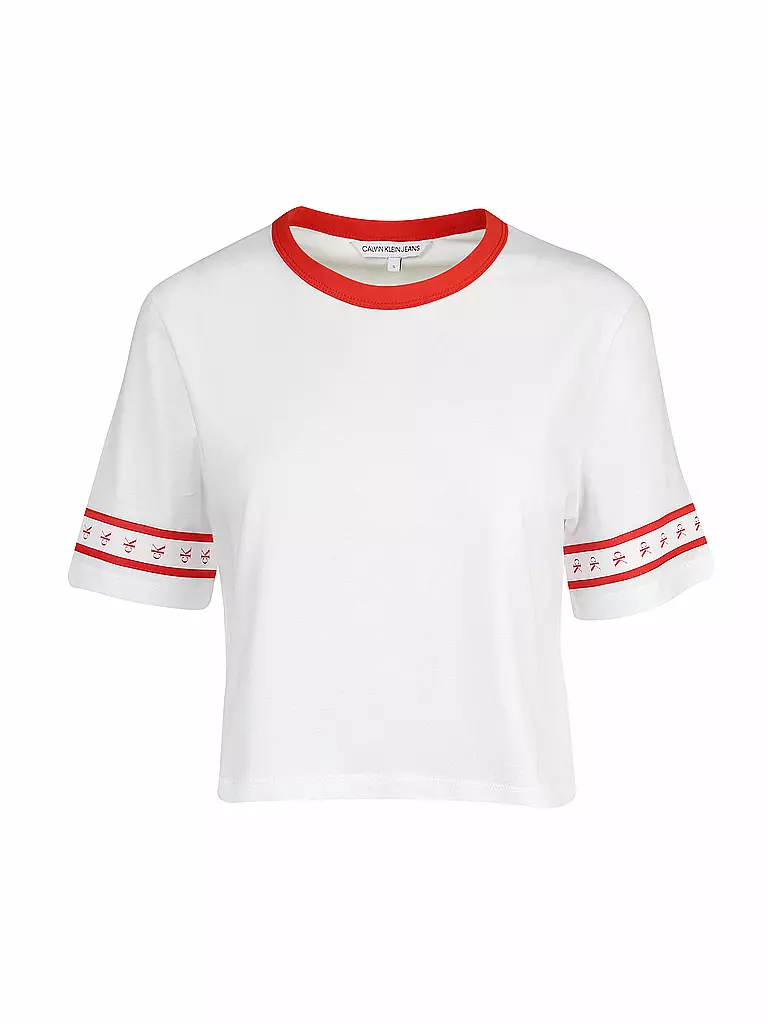 CALVIN KLEIN JEANS | T-Shirt Cropped-Fit | weiss