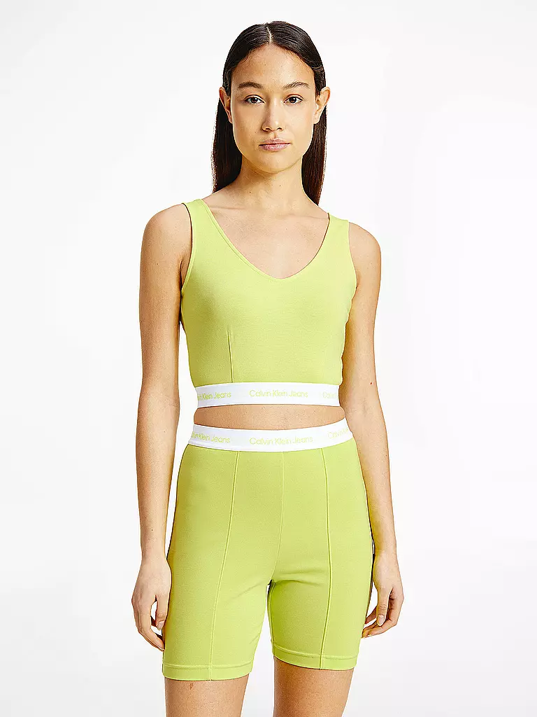 CALVIN KLEIN JEANS | Top Cropped Fit  | gelb