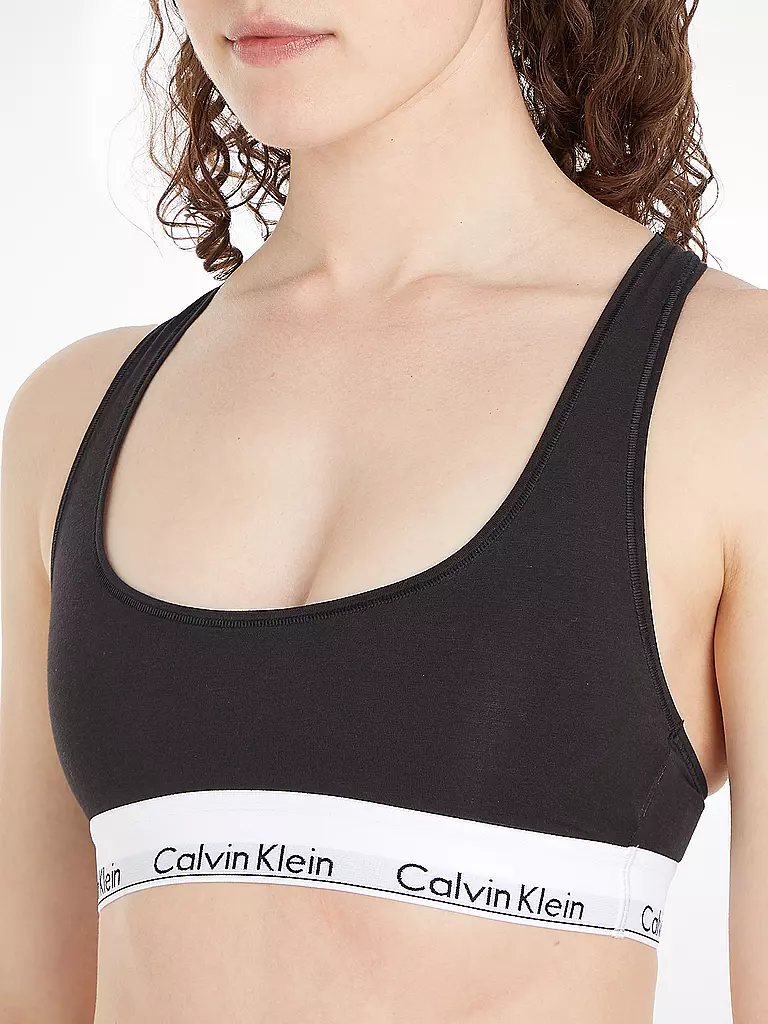 CALVIN KLEIN | Bralette - Bustier MODERN COTTON black | grau