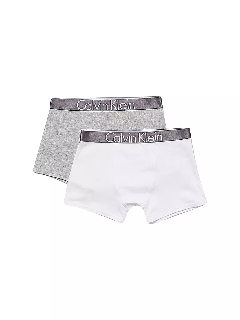 CALVIN KLEIN | Jungen Pants 2er Pkg Customized Stretch Grey/White | grau