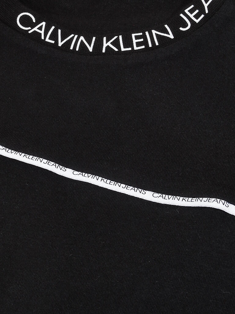 CALVIN KLEIN | Jungen T Shirt Logo Piping | schwarz