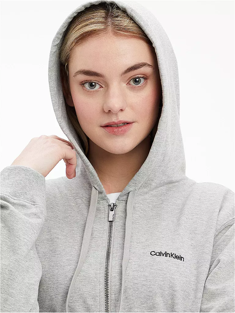 CALVIN KLEIN | Loungewear Sweatjacke | grau