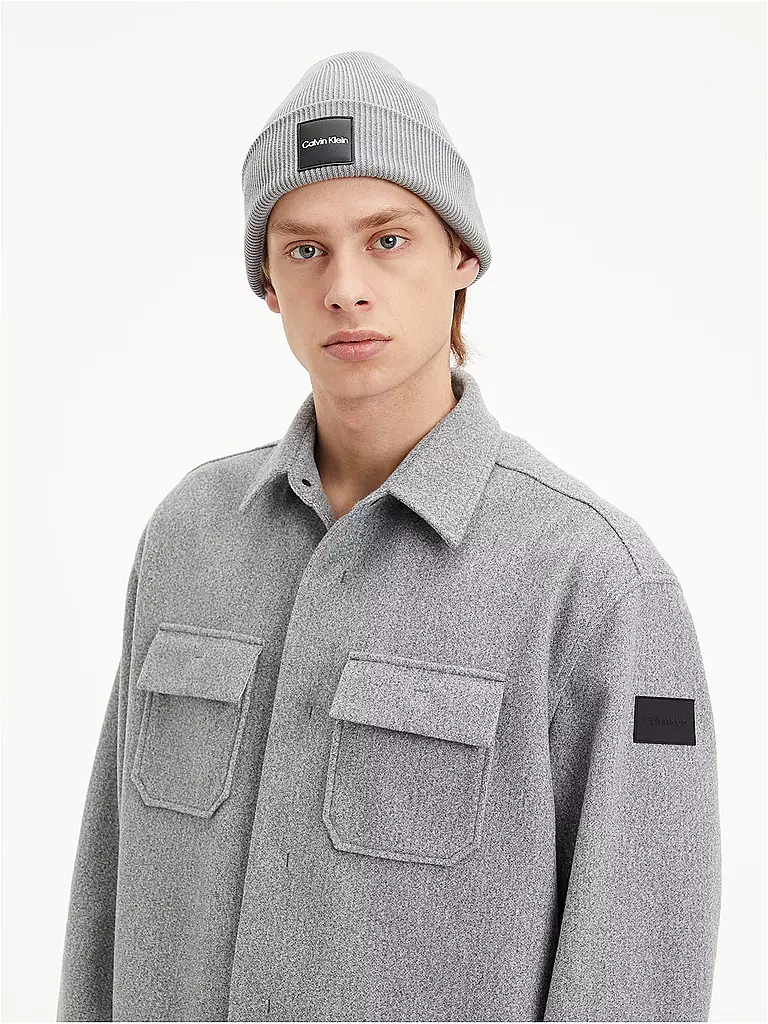 CALVIN KLEIN | Mütze - Beanie | grau