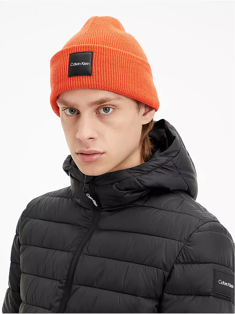 CALVIN KLEIN | Mütze - Beanie | orange