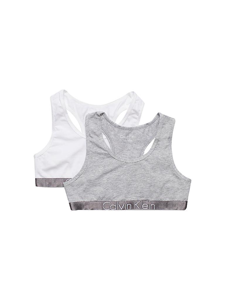 CALVIN KLEIN Mädchen Bustier 2erPkg.&quot;Cusomized Stretch&quot; grau 810J
