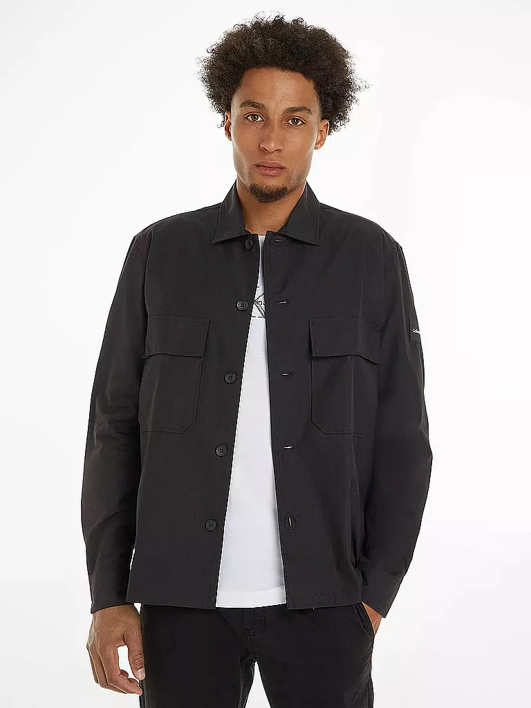 CALVIN KLEIN | Overshirt  | schwarz