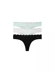 CALVIN KLEIN | Strings 3er Pkg black white moonlight jade | schwarz