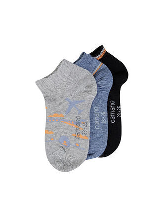 CAMANO | Jungen Sneakersocken 3er Pkg light grey mela