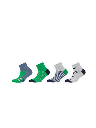 CAMANO | Jungen Sneaker Socken 4er Pkg. fog melange