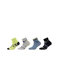 CAMANO | Jungen Sneaker Socken 4er Pkg. fog melange | blau
