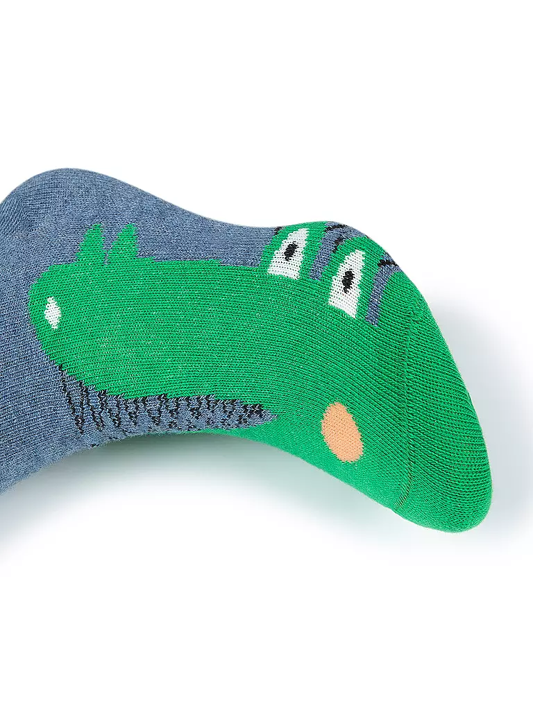 CAMANO | Jungen Sneaker Socken 4er Pkg. fog melange | blau