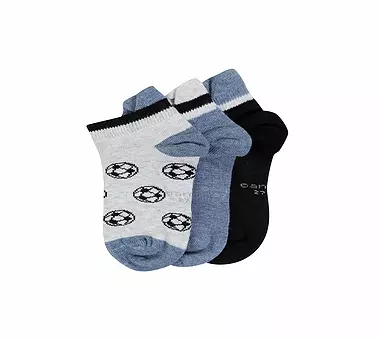 CAMANO Jungen Sneakersocken 3er Pkg fog melange
