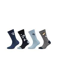 CAMANO | Jungen Socken 4er Pkg fog melange | grau