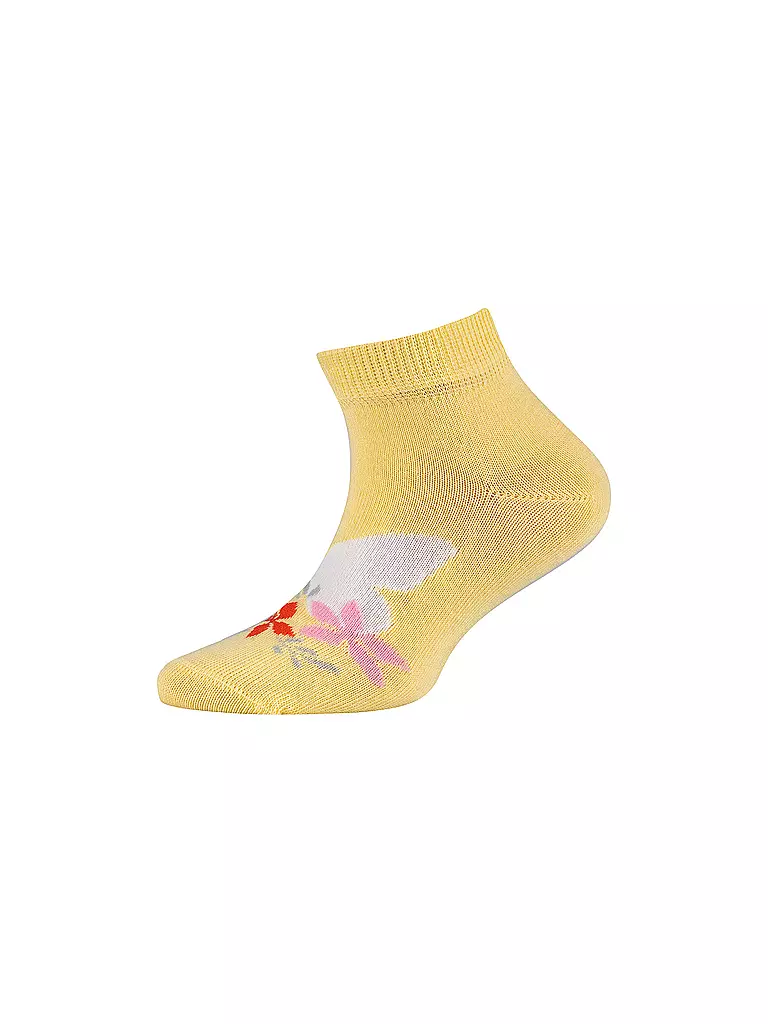 CAMANO | Mädchen Sneaker Socken 4er Pkg popcorn | creme