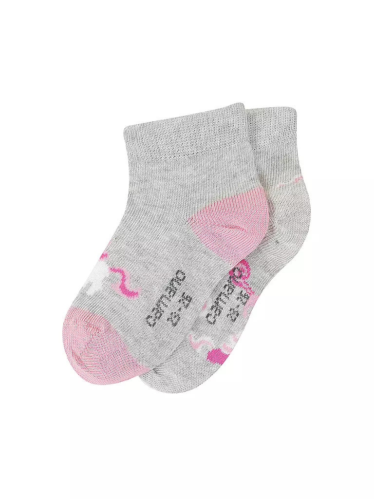 CAMANO | Mädchen Socken 2er Pkg fog melange  | hellgrau