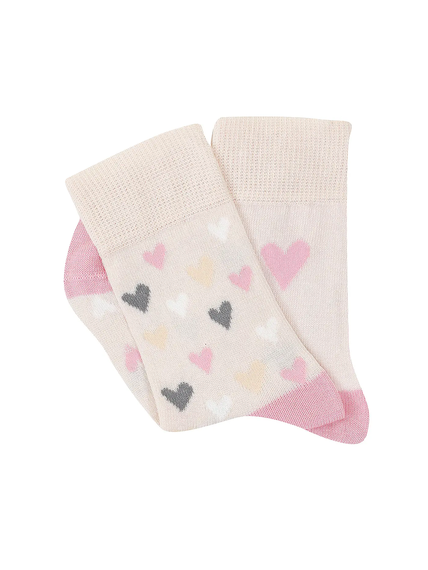 CAMANO | Mädchen Socken 2er Pkg silver peony | beige