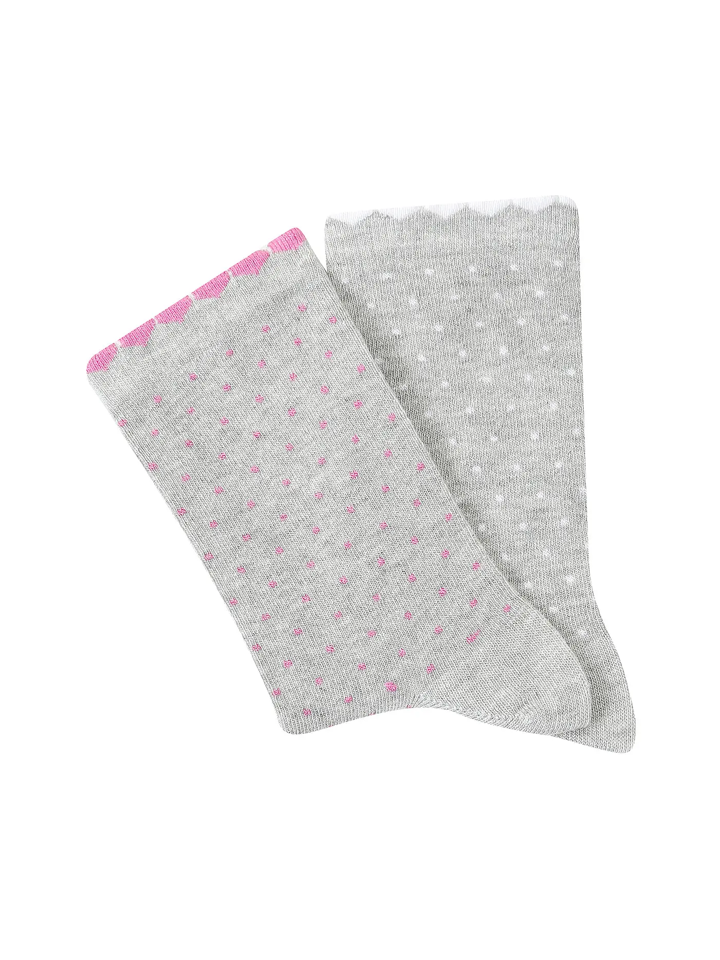 CAMANO | Mädchen Socken 2er Pkg. fog melange | hellgrau