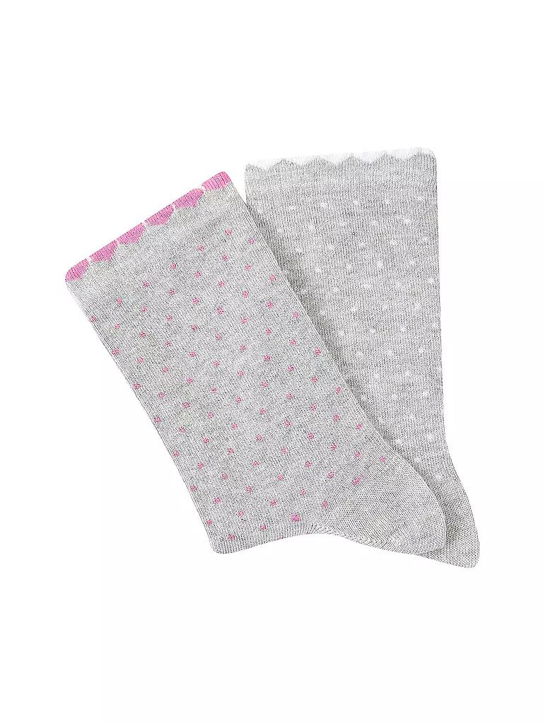 CAMANO | Mädchen Socken 2er Pkg. fog melange | pink