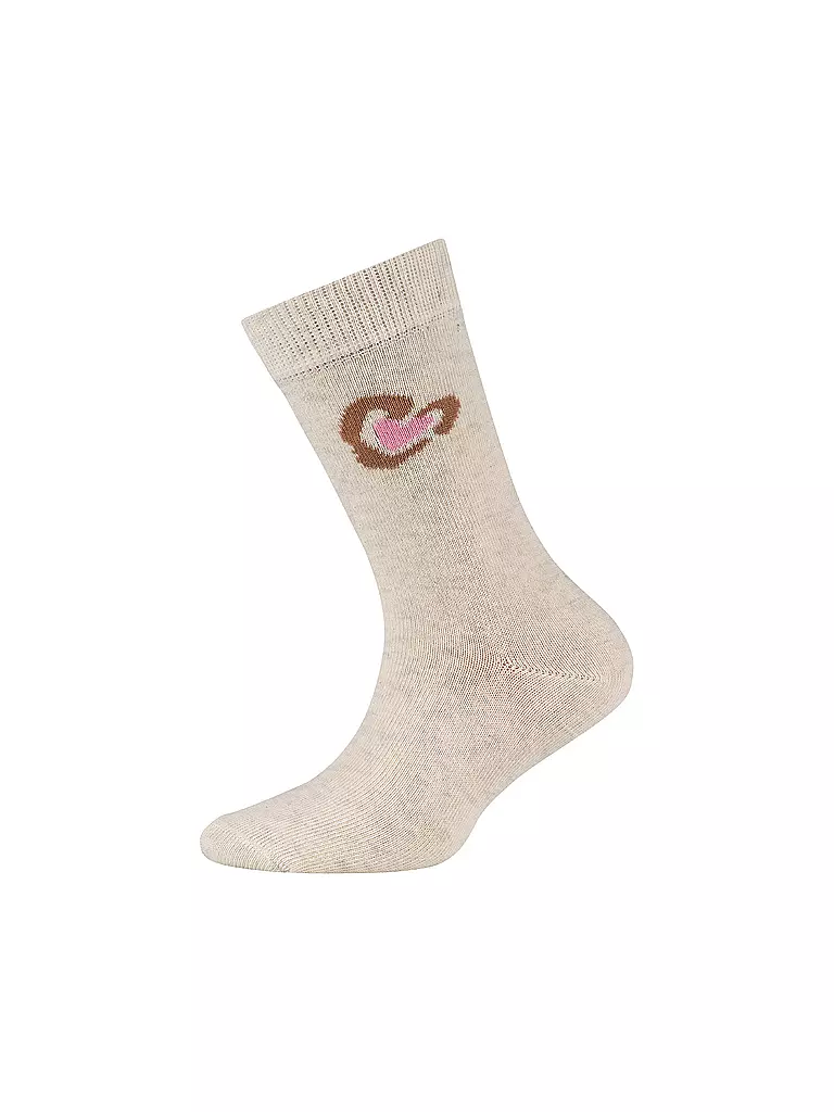 CAMANO | Mädchen Socken 4er Pkg. offwhite melange | beige