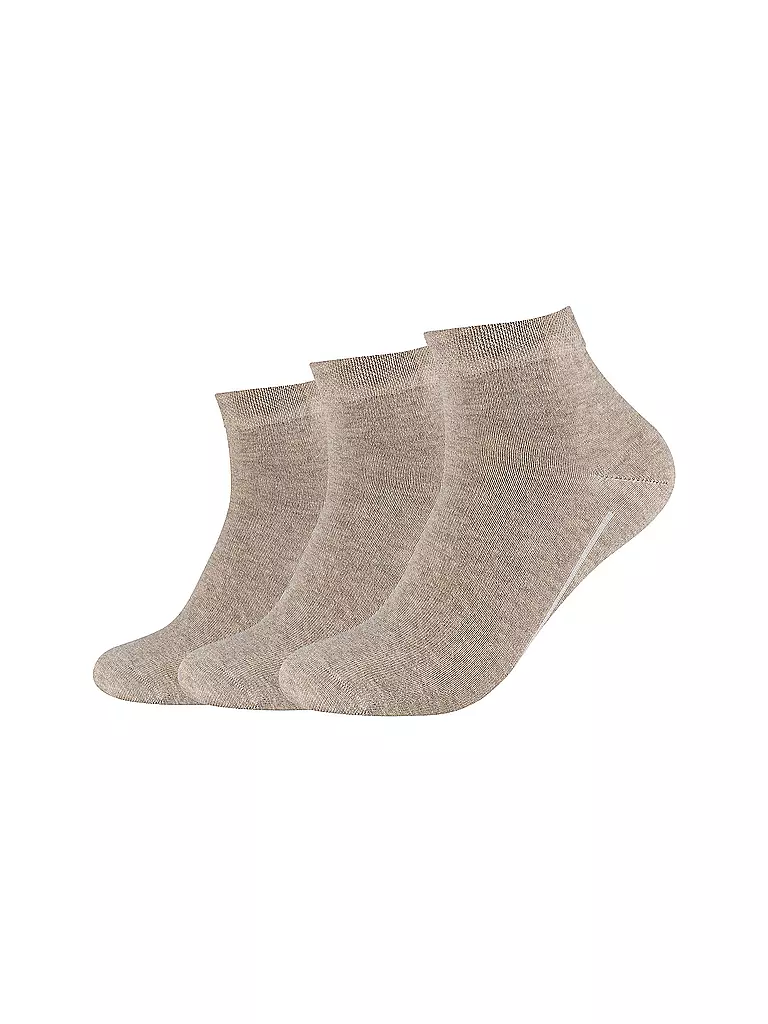 CAMANO | Sneakersocken 3er Pkg sand melange | beige