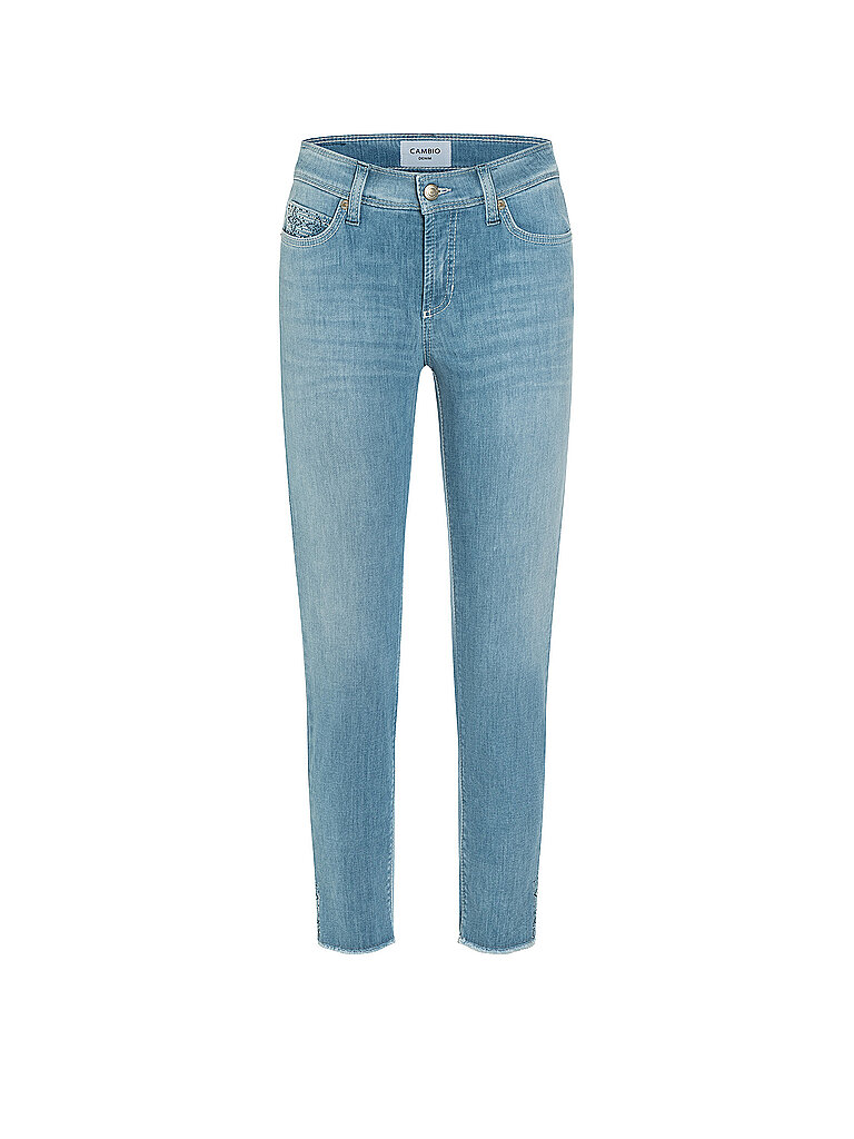 cambio jeans slim fit 7/8 piper short swarovski hellblau | 44