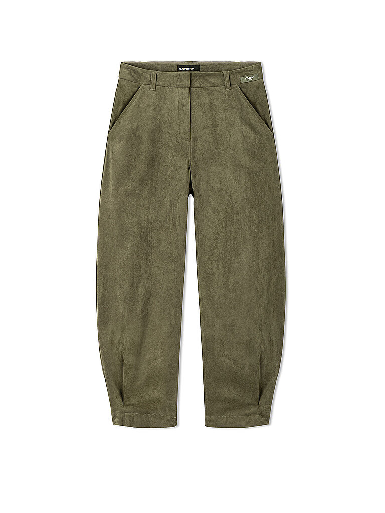 CAMBIO Hose in Lederoptik ODELIA olive | 32/L28