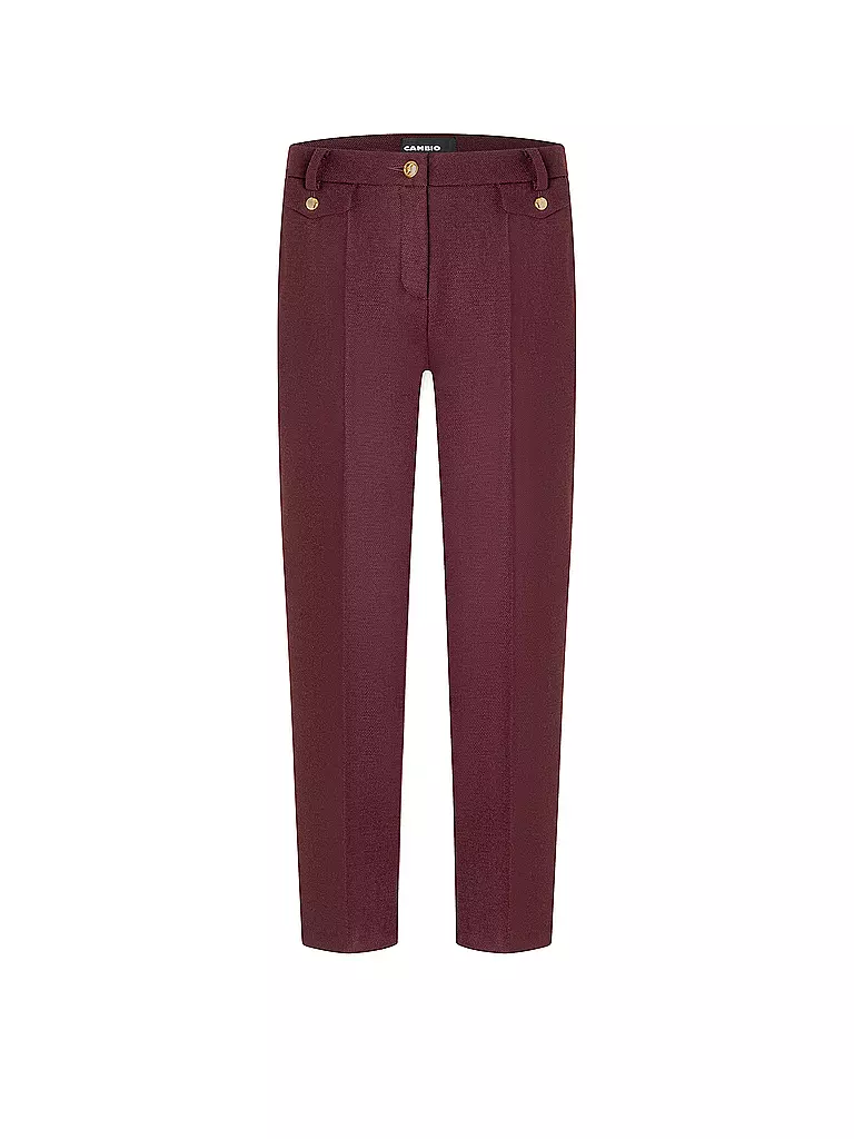 CAMBIO | Chino KRYSTAL FLAP | dunkelrot