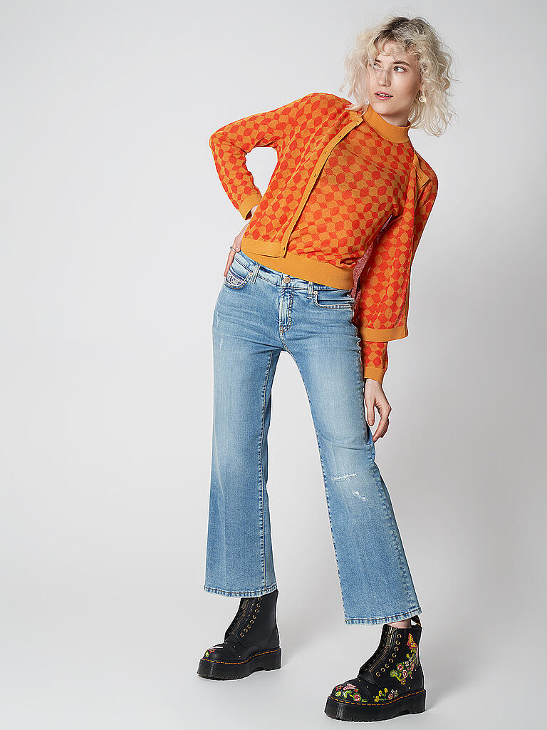 CAMBIO Jeans Flared Paris Easy Kick blau
