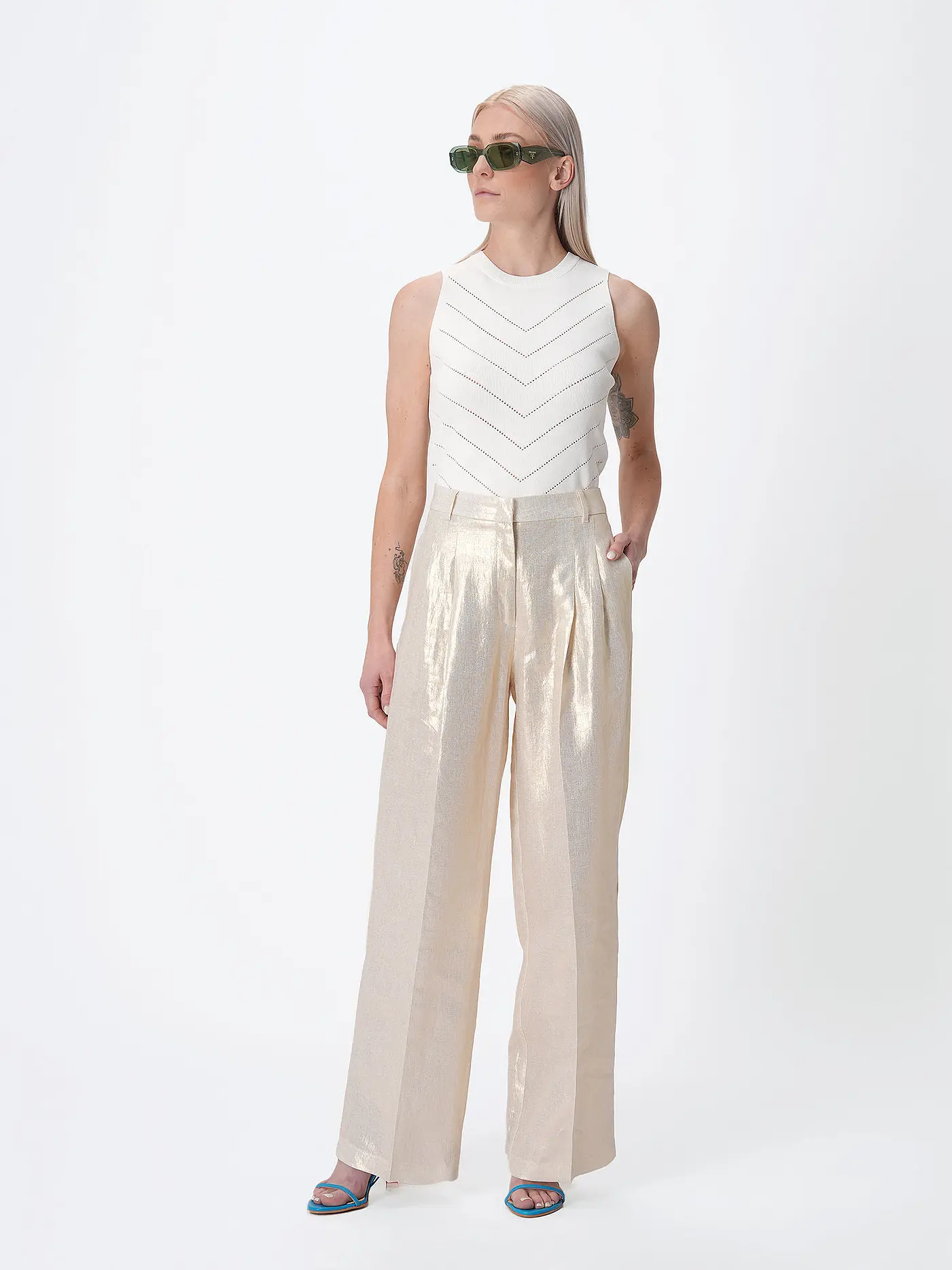 CAMBIO | Marlenehose ANNY | creme