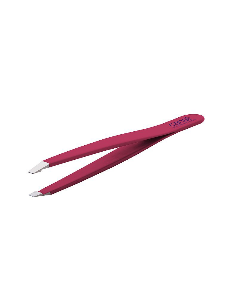 CANAL Haarpinzette rostfrei/gerade 95mm (Fuxia) 2015-02