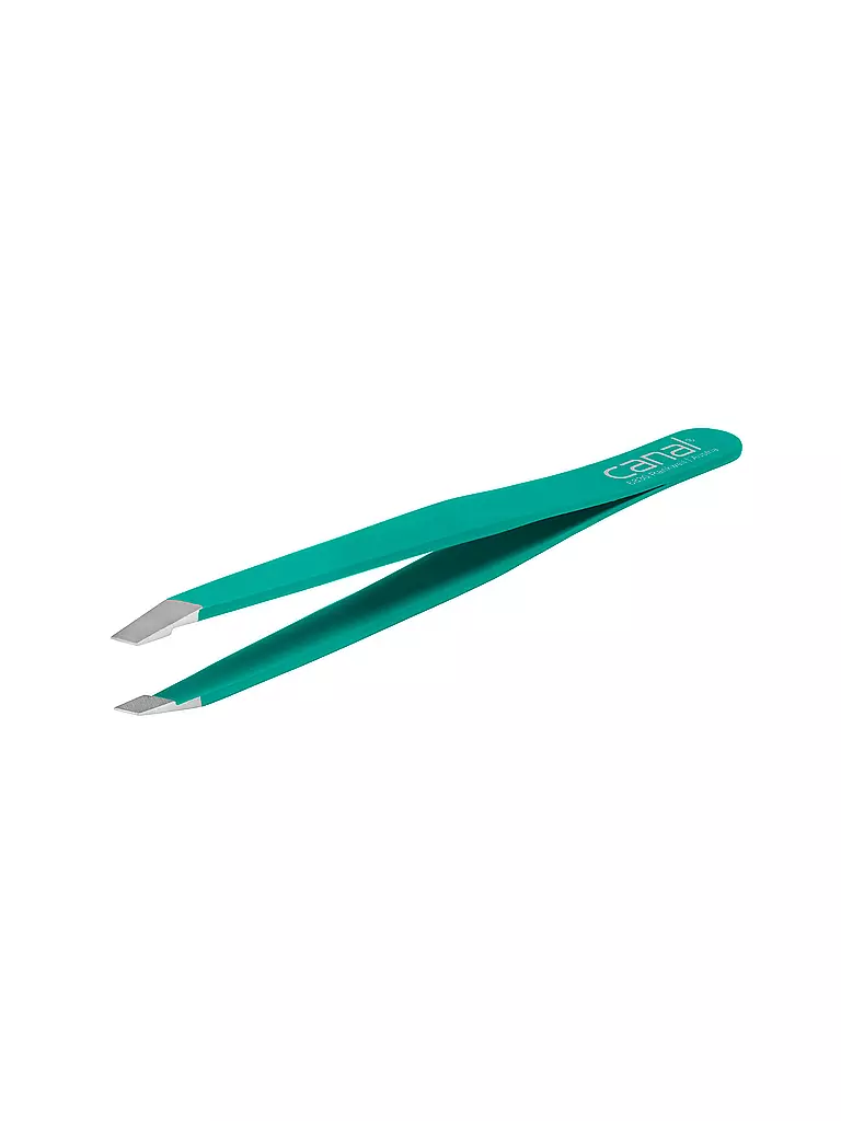 CANAL | Haarpinzette rostfrei/schräg 95 mm (Grün) 2069 | grün