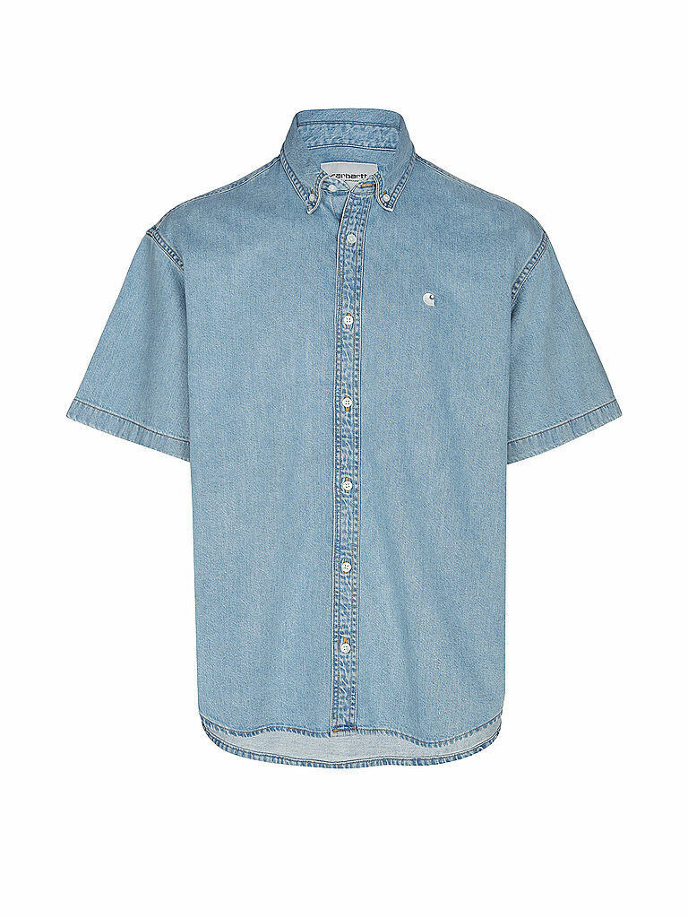Carhartt WIP Short Sleeved Denim Shirt Lucas Light Blue