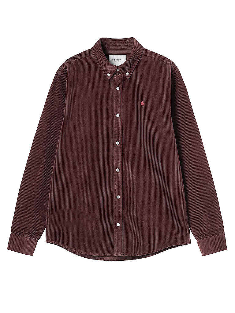 CARHARTT WIP Cordhemd MADISON dunkelrot | XS