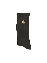 CARHARTT WIP | Socken CHASE white / gold | olive