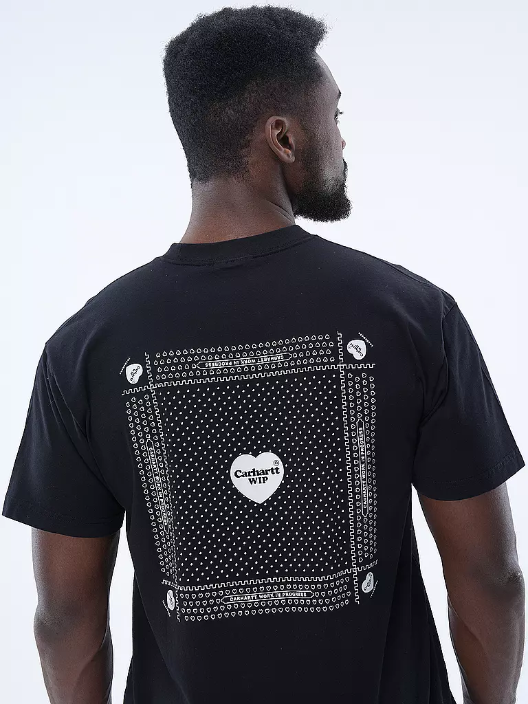 CARHARTT WIP | T-Shirt HEART BANDANA | schwarz