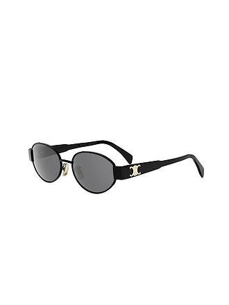 CELINE | Metal Triomphe schwarze ovale Sonnenbrille