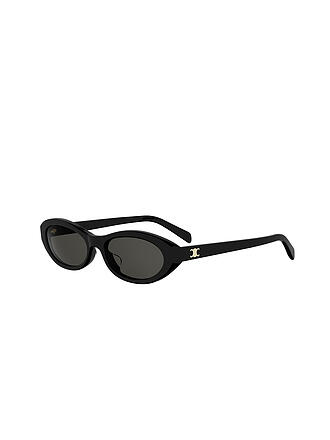 CELINE | Triomphe Mini Schwarze ovale Sonnenbrille 