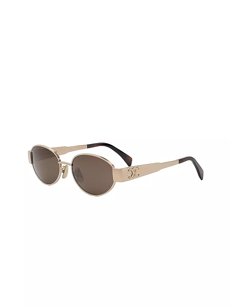 CELINE | Metal Triomphe goldene ovale Sonnenbrille | gold