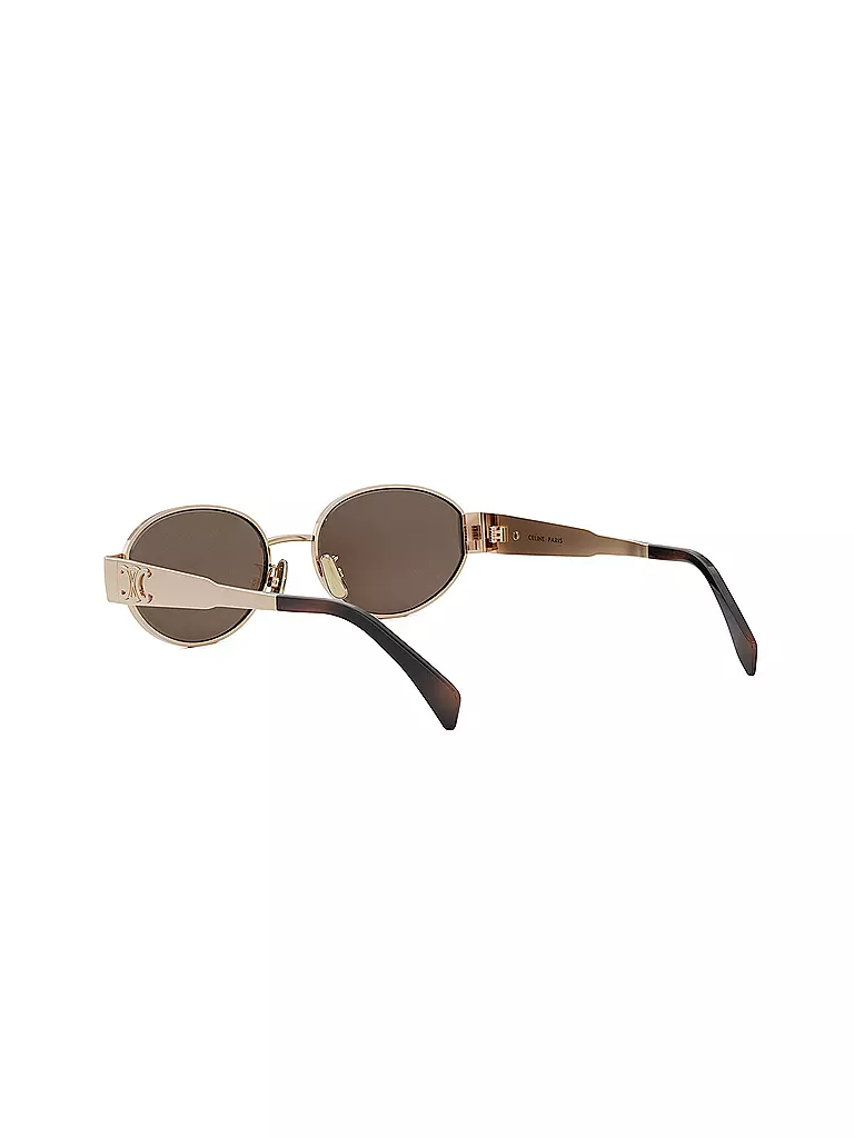 CELINE | Metal Triomphe goldene ovale Sonnenbrille | silber