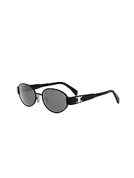 CELINE | Metal Triomphe silber ovale Sonnenbrille | schwarz