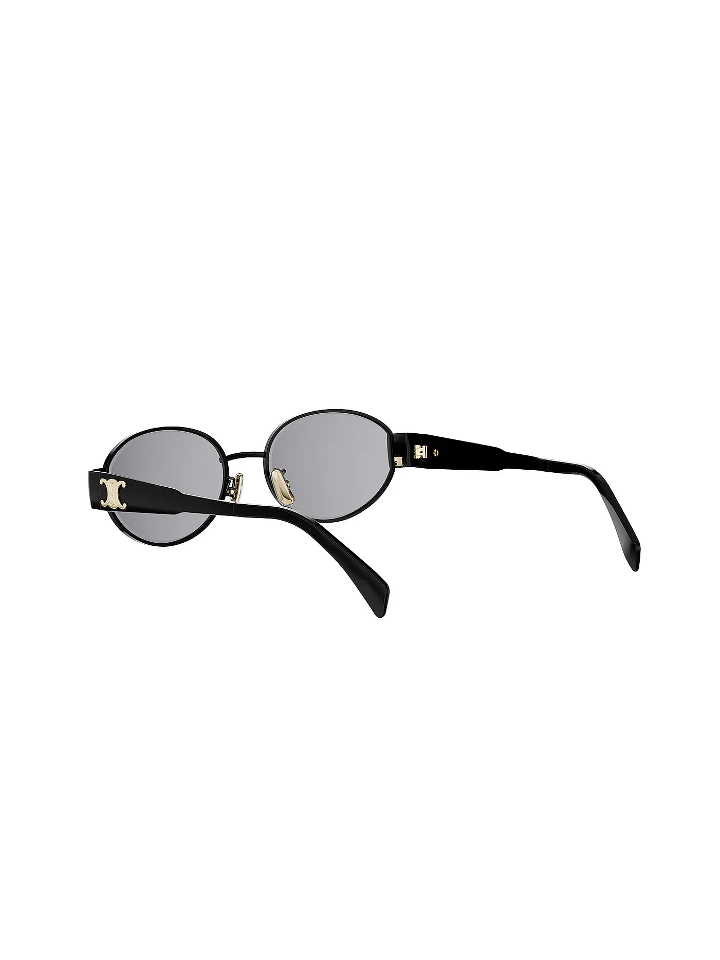 CELINE | Metal Triomphe schwarze ovale Sonnenbrille | schwarz