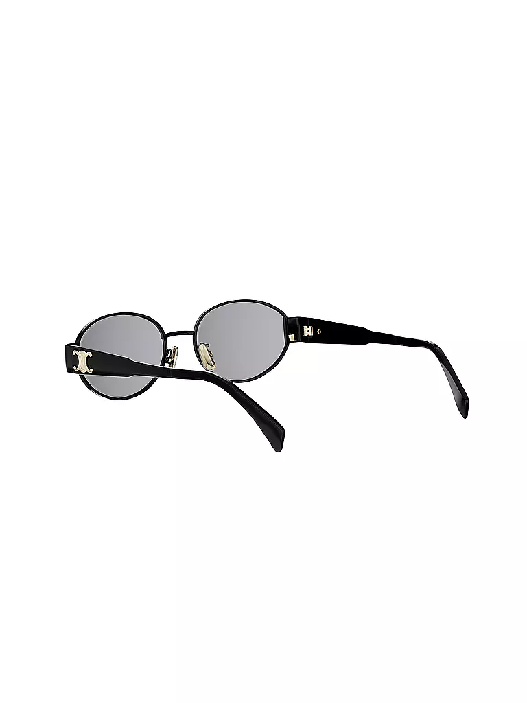CELINE | Metal Triomphe schwarze ovale Sonnenbrille | schwarz