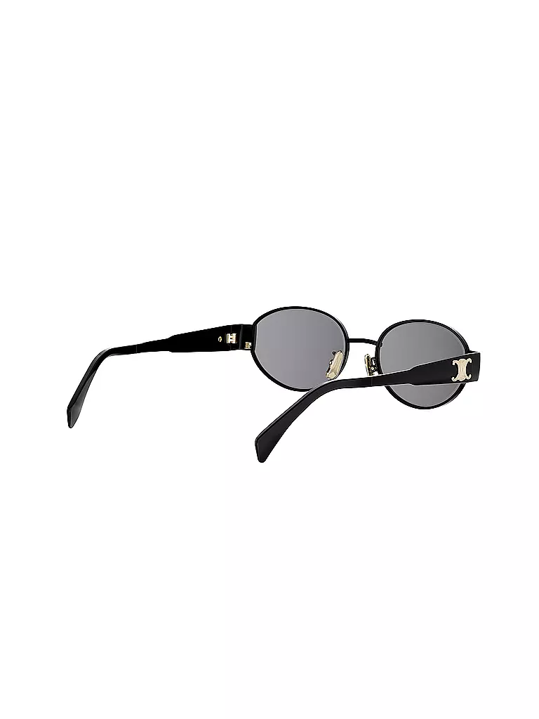 CELINE | Metal Triomphe schwarze ovale Sonnenbrille | schwarz