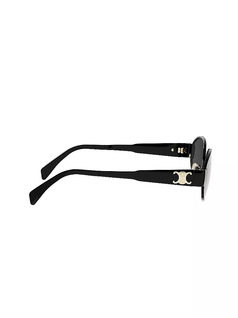 CELINE | Metal Triomphe schwarze ovale Sonnenbrille | schwarz