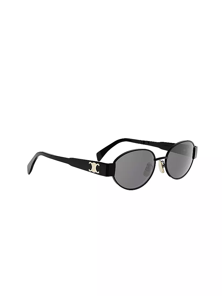 CELINE | Metal Triomphe schwarze ovale Sonnenbrille | schwarz