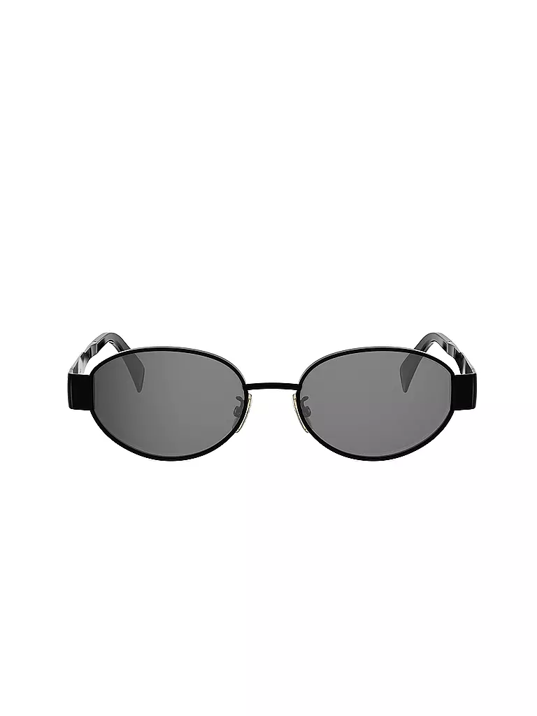 CELINE | Metal Triomphe schwarze ovale Sonnenbrille | schwarz