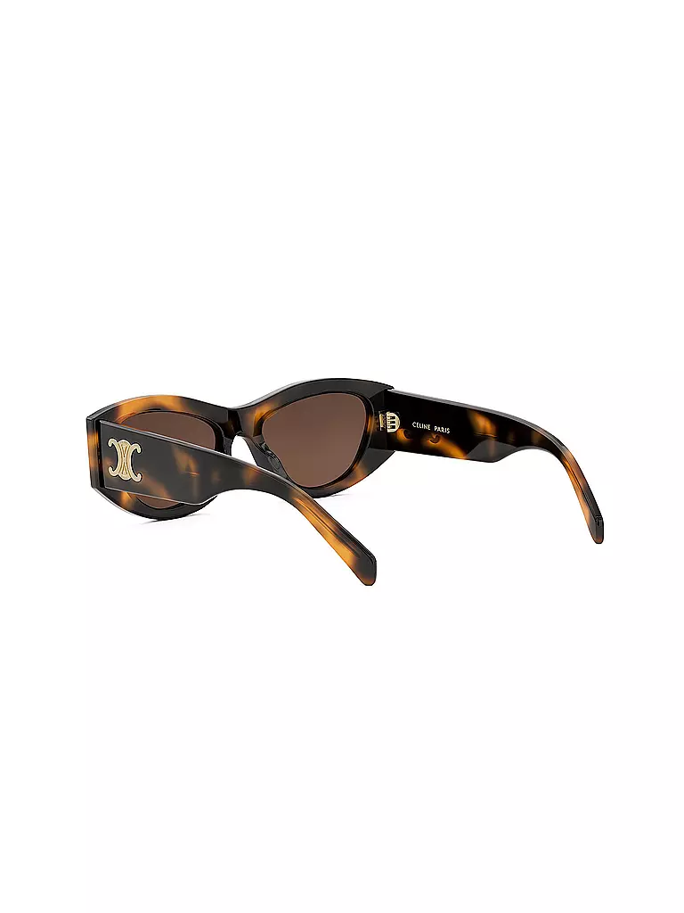 CELINE | Triomphe havanabraune geometrische Sonnenbrille  | braun