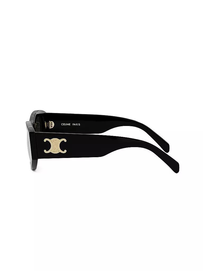 CELINE | Triomphe schwarze geometrische Sonnenbrille  | schwarz