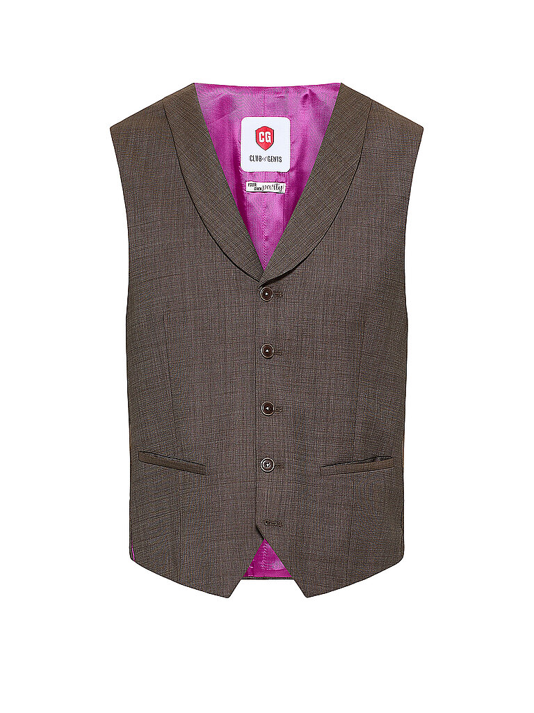 CG - CLUB OF GENTS Anzugweste Slim Fit PHILLIP braun | 50