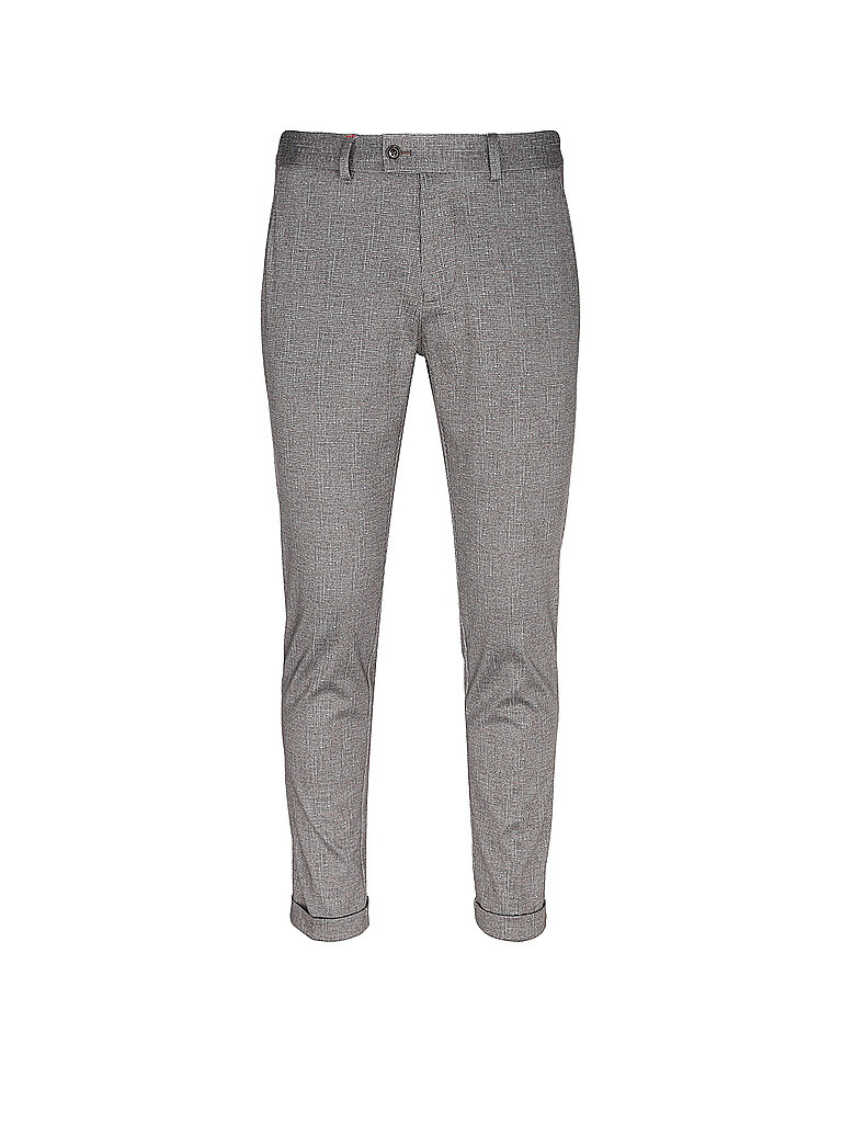 Slim Fit Stoffhose mit fixierten Beinumschlägen Modell Clow